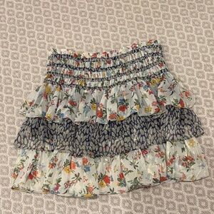 Chic Floral Tiered Skirt - Multicolor
